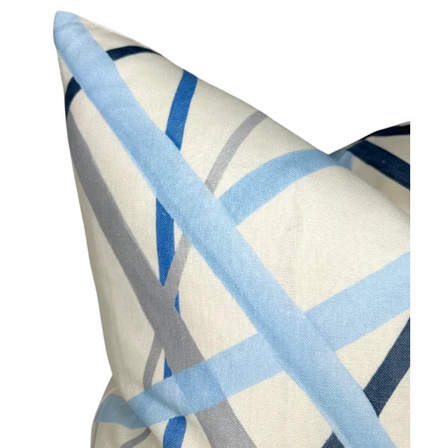 ⭐️ Ships Same Business Day On the Front: Simpatico Printed Fabric On the Back: Ivory Linen Fabric All pillow covers are...