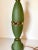 Wonderful working Mid Century green atomic shaped lamp with gold accents. 20” H to base of socket. 30” H total with harp....