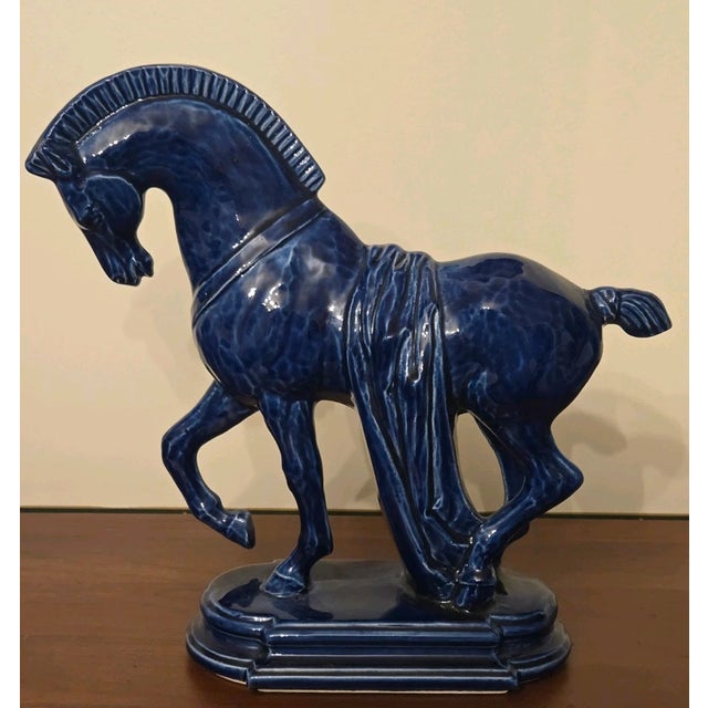 Mid-Century Modern Vintage Lane & Co. Mid Century Modern Ceramic Trojan Horse Figurine For Sale - Image 3 of 3