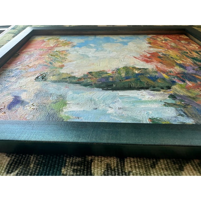 2020s Contemporary Riverscape Oil Painting, Framed For Sale - Image 5 of 5