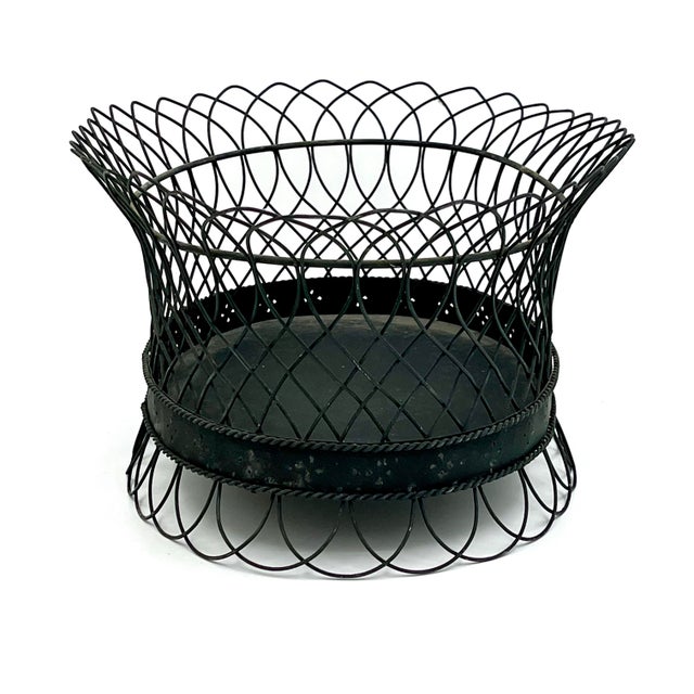 Vintage Oval Toleware Planter Cachepot Jardiniere Centerpiece Made in Mexico For Sale In New York - Image 6 of 11