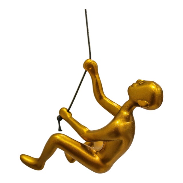 Gold Position 5 Climbing Man Wall Art For Sale