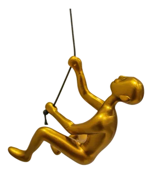 Gold Position 5 Climbing Man Wall Art