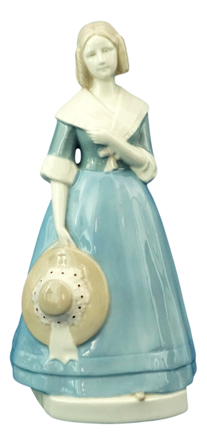 20th Century Art Nouveau Ceramic Sculpture of a Lady from Amphora, Austria, 1890s