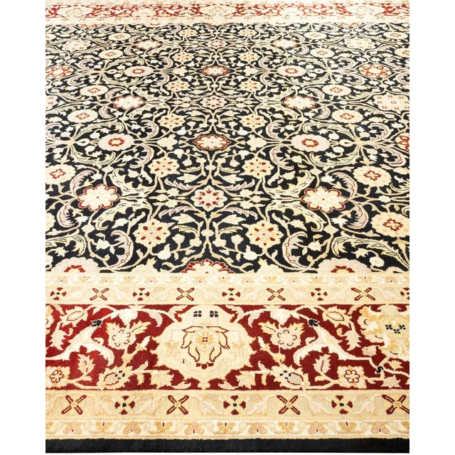 Solo Rugs Mogul, One-of-a-Kind Hand-Knotted Area Rug in Black , 9' 1" x 12' 4" For Sale - Image 4 of 8
