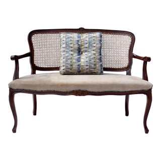 Louis XV Style Cane Back Settee For Sale