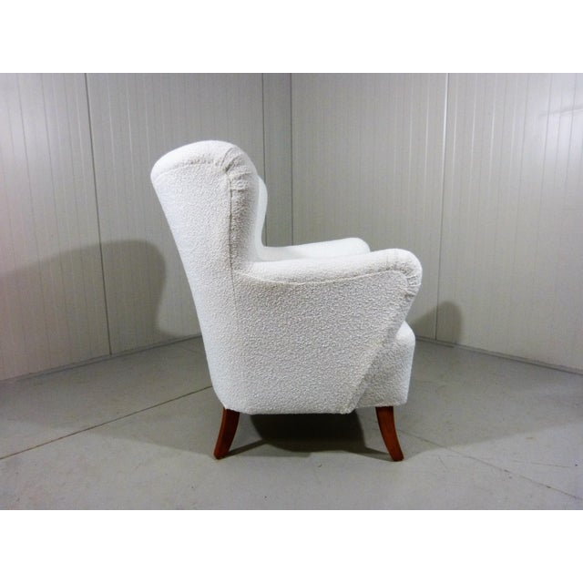 Boucle Lounge Chair, Sweden, 1950s For Sale - Image 4 of 15