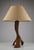 French Brutalist Table Lamp in Olive Wood, 1950s For Sale - Image 10 of 15