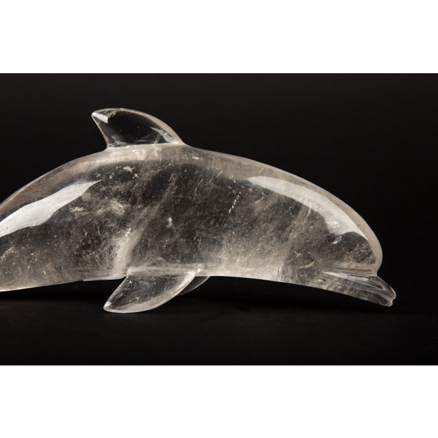 Hand-Carved Rock Crystal Dolphin For Sale In New York - Image 6 of 6