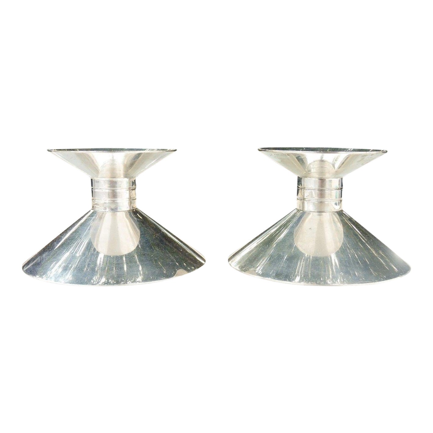 1950s Vintage Tiffany and Company Sterling Silver Candle Holders A