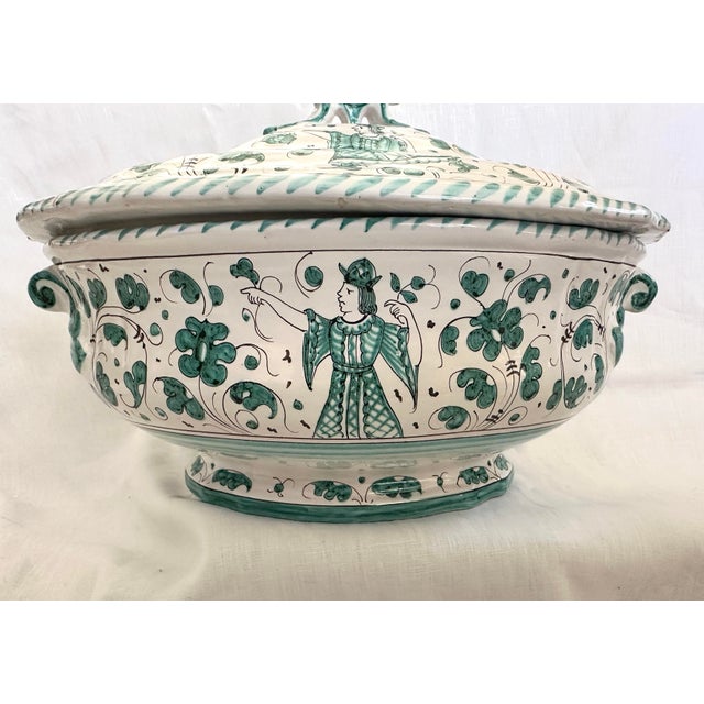 Ceramic Deruta Maiolica Soup Tureen W/Spoon For Sale - Image 7 of 10