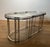 1940s Neoclassical style coffee table in silver metal with antique mirror top For Sale - Image 5 of 12