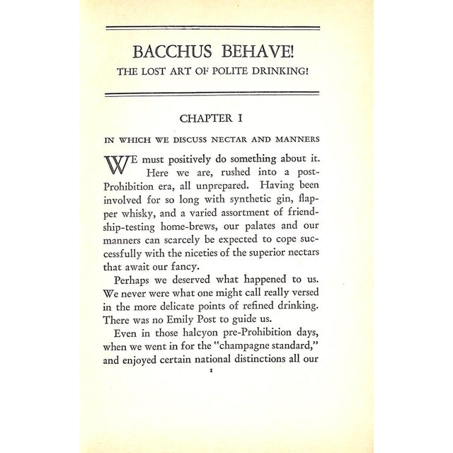 Paper "Bacchus Behave! The Lost Art of Polite Drinking" 1933 Whitaker, Alma (Inscribed) For Sale - Image 7 of 7