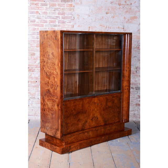 Art Deco Bookcase in Elm and Mahogany, 1920s For Sale - Image 15 of 18