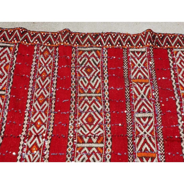 Moroccan Tribal Wedding Rug With Sequins North Africa For Sale In Palm Springs - Image 6 of 9