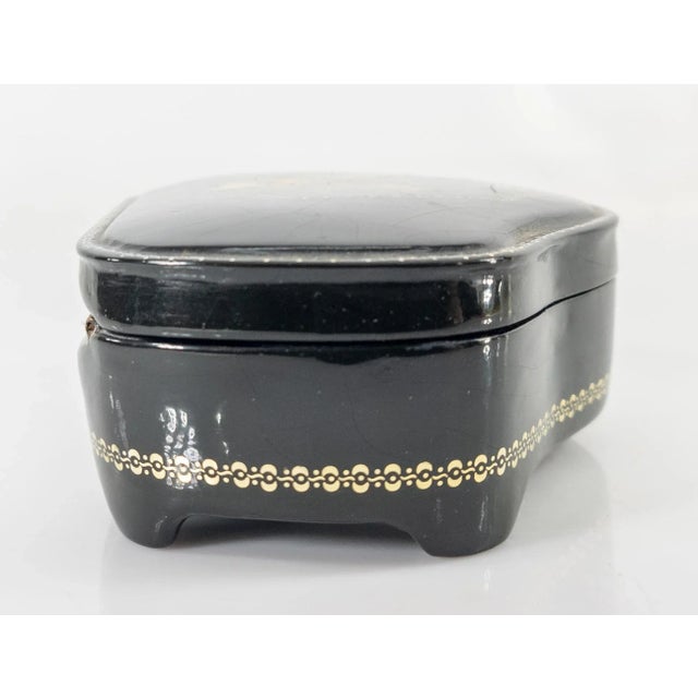 Paint 1990s Russian Lacquer Fedoskino School Painted Box For Sale - Image 7 of 13