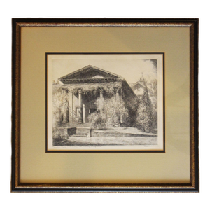Playmakers' Theatre - Unc Chapel Hill Etching by Louis Orr, 1939-1952