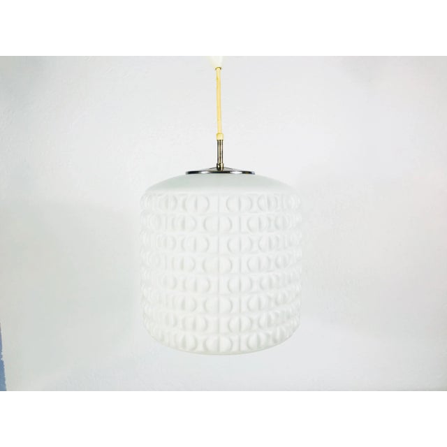 Large White Glass Pendant Lamp from Peill & Putzler, 1970s For Sale - Image 10 of 10