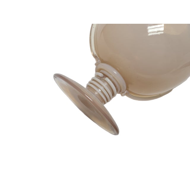 Beige Vase by J. Słuczan-Orkusz for Cracow Institute for Glassworks, Poland, 1970s For Sale - Image 8 of 15