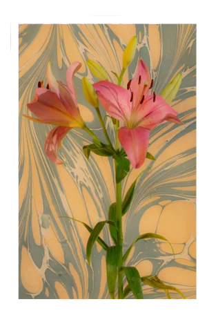 2021 "Seventies Psychedelic Flowers" Postmodern Style Floral Still Life Giclée Print by Kind of Cyan