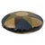 Vintage Round Patchwork Cushion in Double-Sided Faux Leather, 1960s For Sale - Image 4 of 16