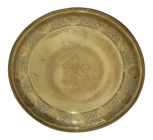 Pierced Brass Footed Tray Charger Chinese Zodiac Animals