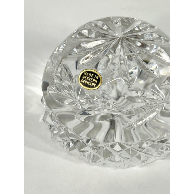 Vintage Cut Crystal Paper Weight & Decorative Box For Sale - Image 9 of 12