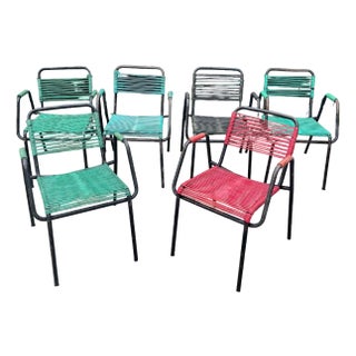Mid-Century Italian Bar Chairs, 1960s, Set of 6 For Sale