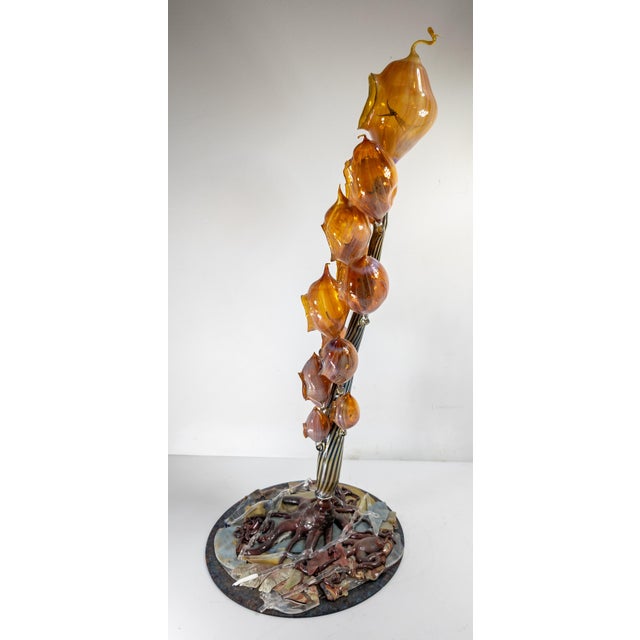 Glass Mid-Century Art Glass Hand Blown Sculpture, Unsigned For Sale - Image 7 of 16