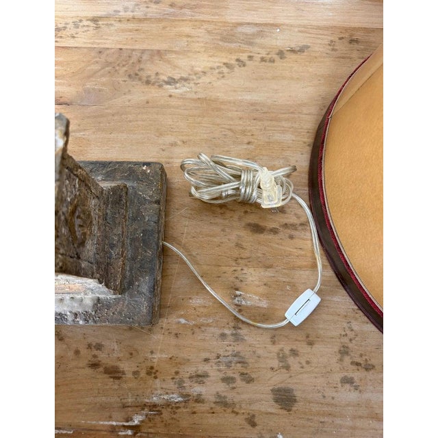 Mid 20th Century Italian Neoclassical Corinthian Column Table Lamps Distressed Giltwood - a Pair For Sale - Image 15 of 15