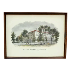 Original Currier and Ives Hand Colored Print, 19th Century, Framed.