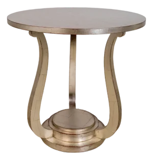 John Richard Silver Leaf Round Lamp Table