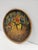 Large Round Woven Rattan Hand Painted Parrot Scene Wall Hanging For Sale - Image 4 of 9