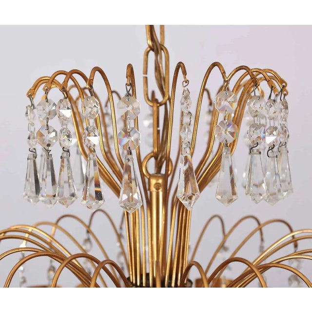 Six-Arm Chandelier in Cut Crystal For Sale - Image 3 of 6