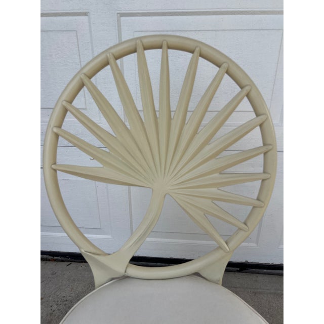 Set of 3 Chairs 1960s Hollywood Regency Era Aluminum Cast Dining Chairs For Sale - Image 10 of 18