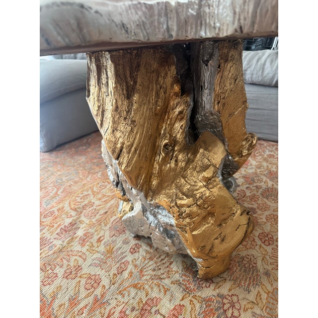 Rustic Teak Root Side Table by Made Goods For Sale - Image 3 of 6