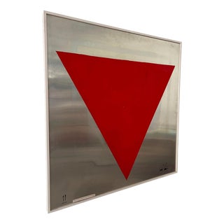 Geometric Composition on Steel, Italy, 1960s For Sale