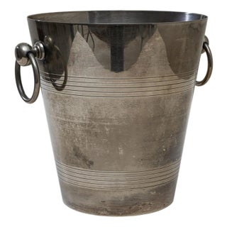 Mid 20th Century French Silver Plated Champagne Bucket For Sale