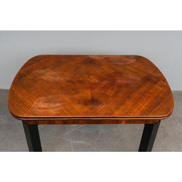 Black Art Deco Dining Table in Walnut, 1930s For Sale - Image 8 of 18