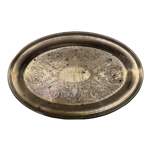 Vintage Academy Silverplate Oval Tray
