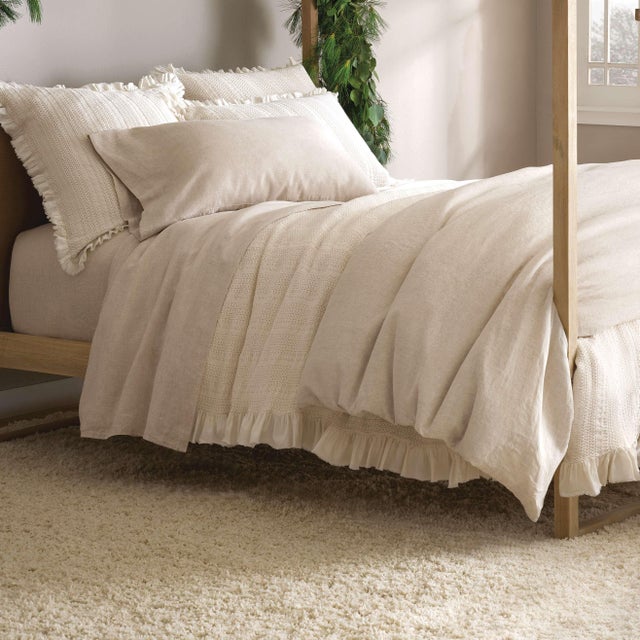 Contemporary Dash & Albert by Annie Selke Kodiak Ivory Woven Microfiber Rug, 7' 6" x 9' 6" For Sale - Image 3 of 5