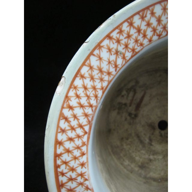 Rose Chinese Qing Dynasty Famille Rose Porcelain Precious Objects Jardiniere Planter For Sale - Image 8 of 8