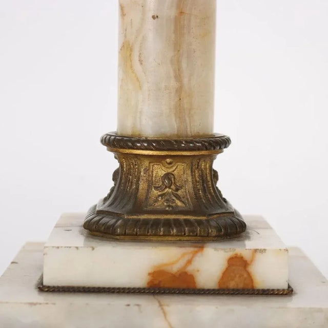 Column in Gilded and Chiseled Bronze and Onyx, 1900s For Sale - Image 5 of 9