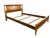 This is a stunning vintage Mid Century Modern Kent Coffey Perspecta full size headboard, footboard, and bed frame....