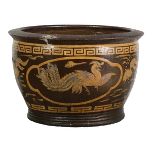 Vintage Chinese Inspired Terracotta Pot