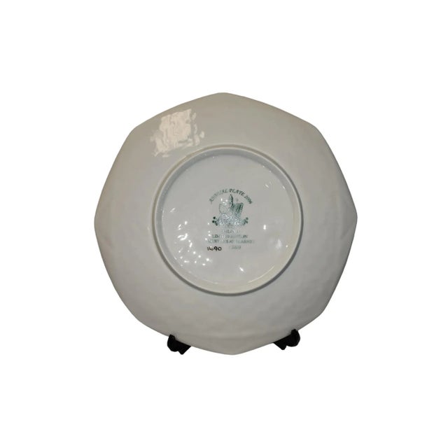 Traditional Belleek Christmas at Blarney Numbered Collectors Plate For Sale - Image 3 of 4