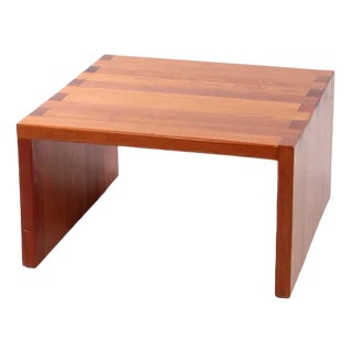 French Brutalist Pine Coffee Table, 1970s For Sale