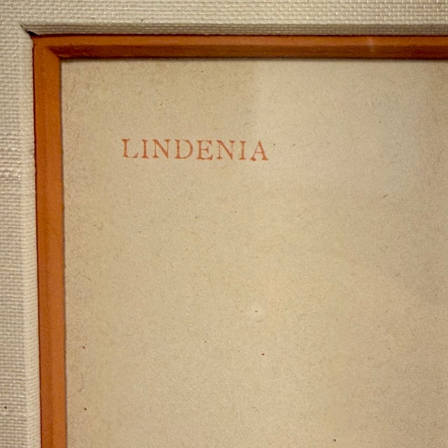 1890s Gilt & Slub Linen Framed Lindenia Orchid Print Curated by Turtle and Crane - Palm Beach Regency Maximalist For Sale - Image 10 of 16