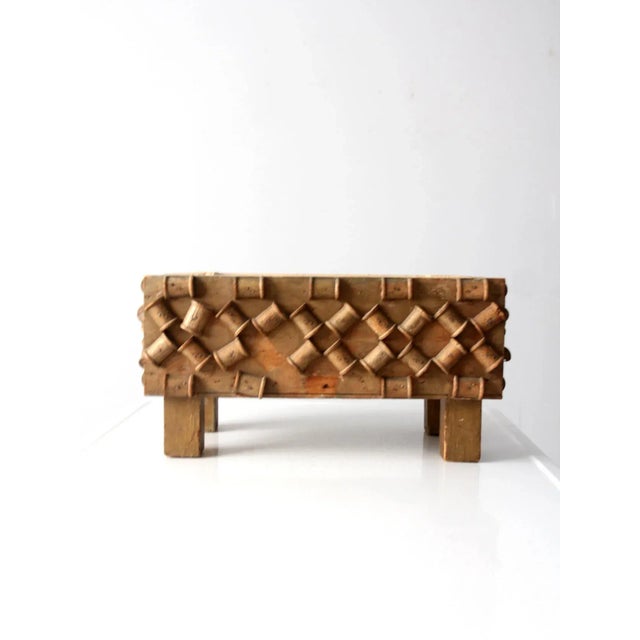 Farmhouse Vintage Spool Art Planter Box For Sale - Image 3 of 13