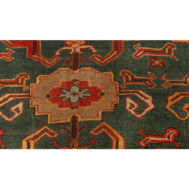 Red Fine Antique Persian Sultanabad Red, Blue, Yellow Rug For Sale - Image 8 of 9